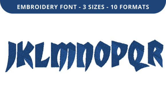 Battle Font J to R: A Bold and Versatile Embroidery Choice