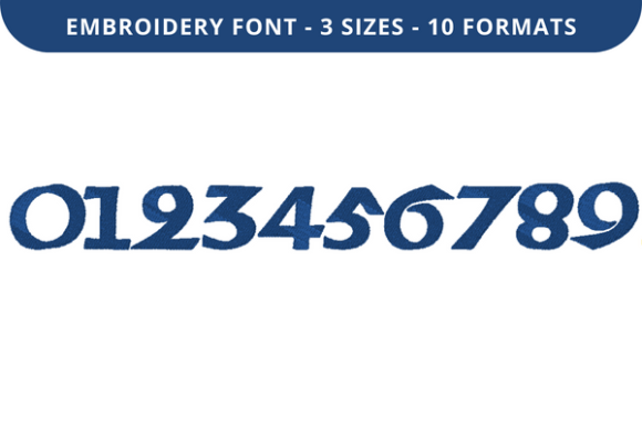 Bobbin Hood 0 to 9: A Versatile Embroidery Font