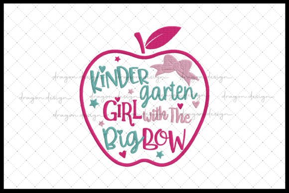 Charming Kindergarten Girl with the Big Bow