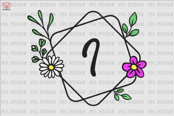 Flower Daisy Font I: A Charming Embroidery Design