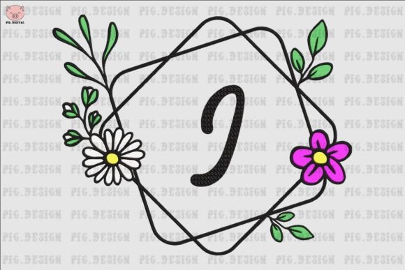 Flower Daisy Font J: A Charming Embroidery Choice