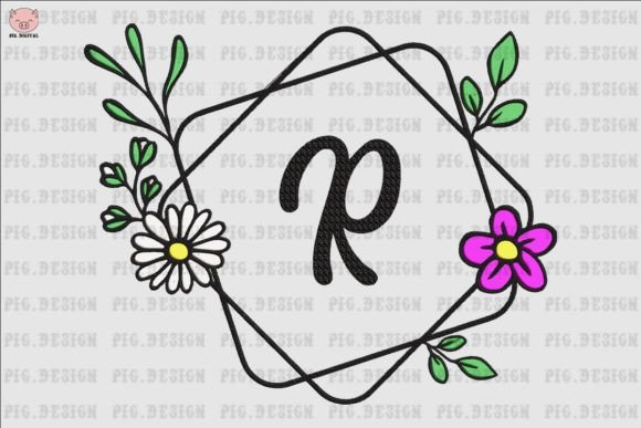 Flower Daisy Font R: A Charming Addition to Your Embroidery