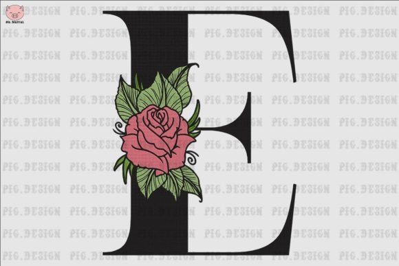 Flower Rose Font E: A Delicate Touch for Handmade Creations