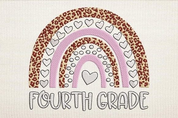 Fourth Grade Teacher Rainbow: A Vibrant Embroidery Choice