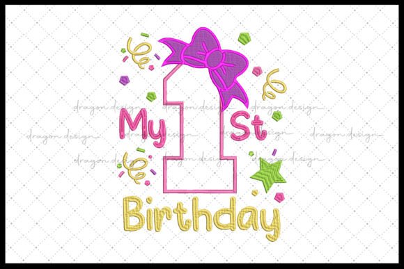 My 1st Birthday: A Charming Embroidery Design