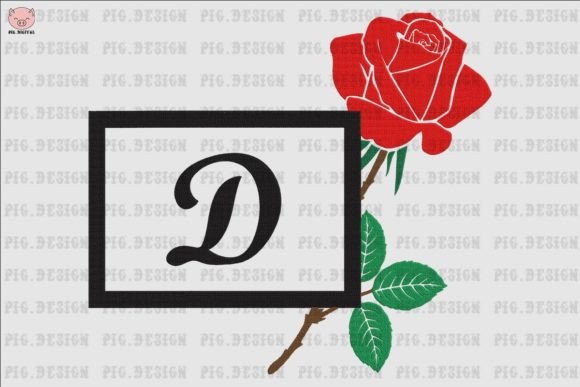 Rose Font D: A Charming Embroidery Design